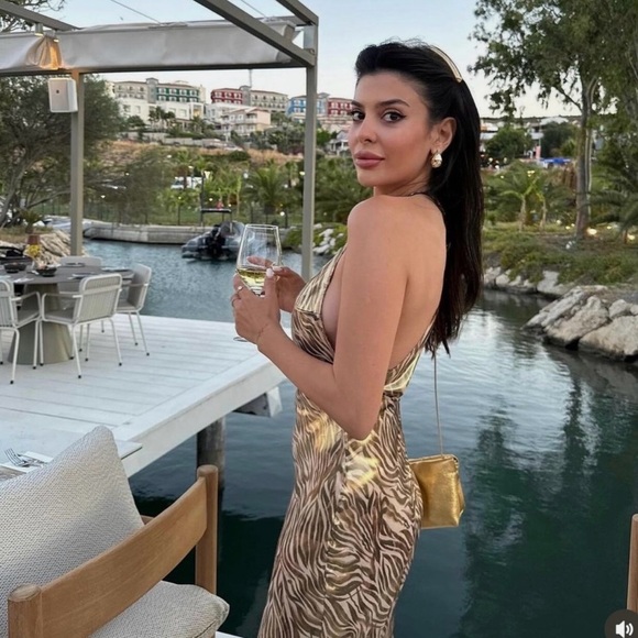 NWT Zara Gold Zebra Print Maxi Dress
Small Cross Back Detail - Picture 5 of 10